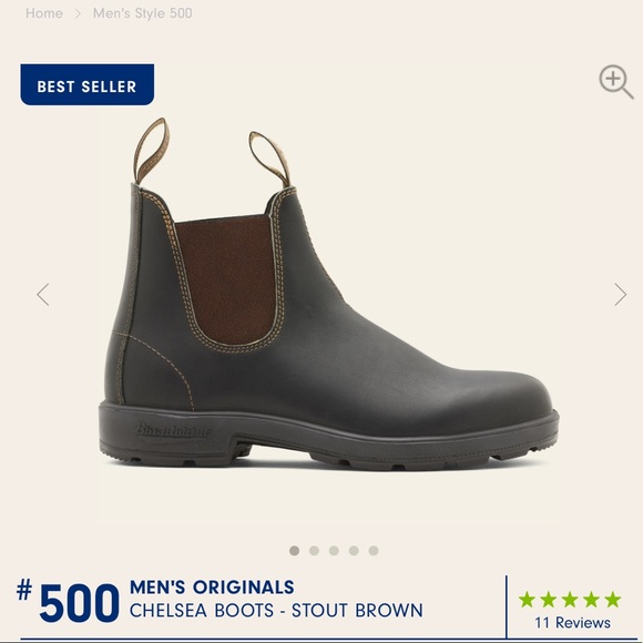 blundstone 500 CHELSEA BOOTS - STOUT BROWN